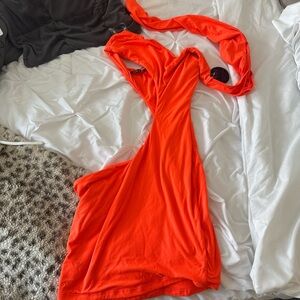 Hot Miami Styles Bright Orange Chemise